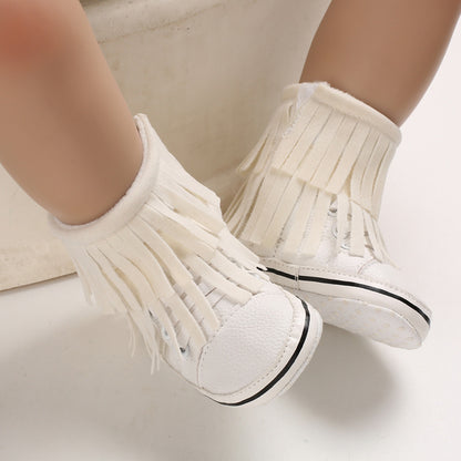 PU Tassel Snow Boots Warm Baby Shoes