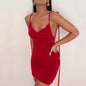Women's Back Lace Fitting High Waist Dress