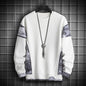 Men's Plus Size Waffle Contrast Color Stitching Sweatshirt