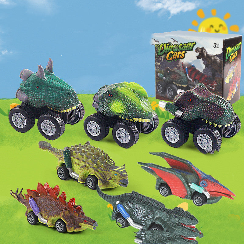 Simulation Dinosaur Model Mini Pull Back Car Inertia