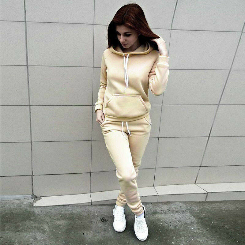 Autumn and winter hooded suit sweater