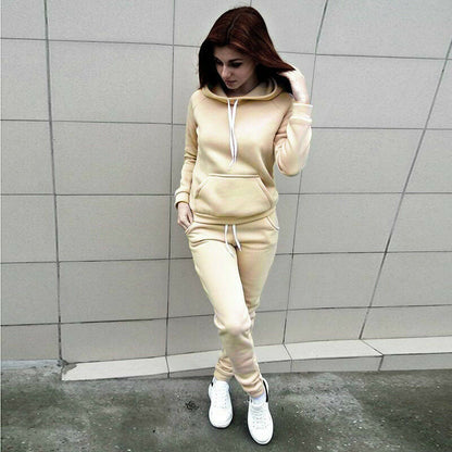 Autumn and winter hooded suit sweater