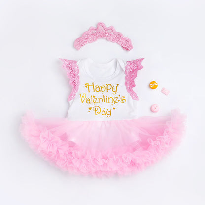 Children's dress crown sleeveless dress 0-2 full moon