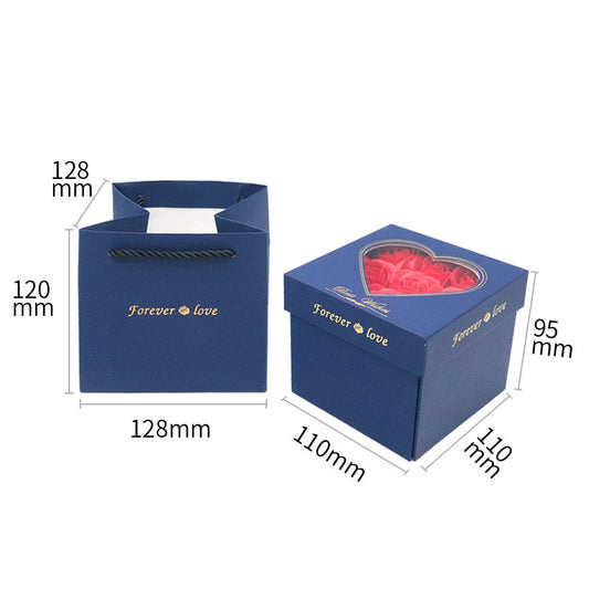Christmas Eternal Flower Love Rotating Gift Box