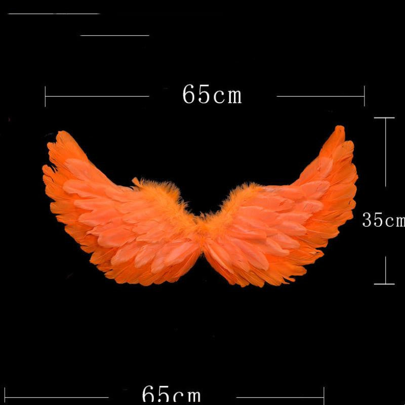 Wings Props Flower Girl Dress Up Halloween Christmas Show Feather Wings