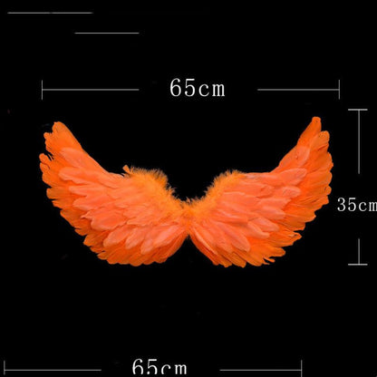 Wings Props Flower Girl Dress Up Halloween Christmas Show Feather Wings