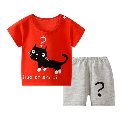 Short sleeved shorts suit