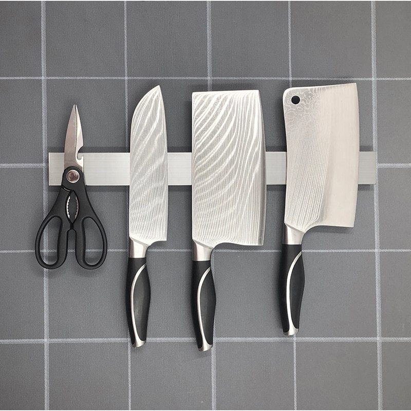 One Generation Creative European  Stainless Steel Magnetic Knife Frame Strong Kitchen Cutter Collector Wholesale