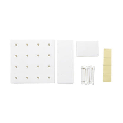 Simple wall-mounted plastic hole plate storage rack