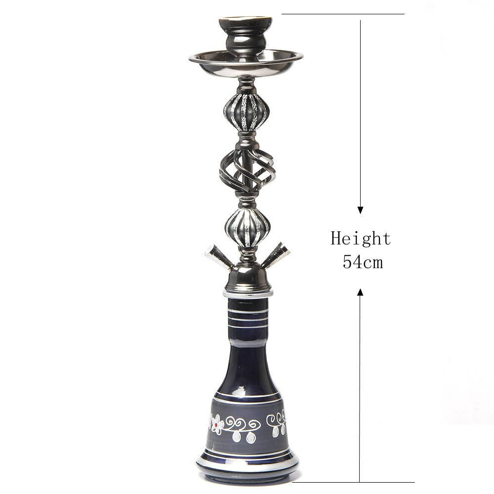 Double pipe glass hookah