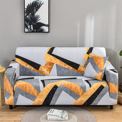 Geometric Printing Elastic Milk Silk Non-slip Sofa Cover