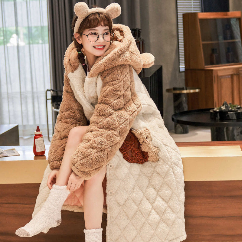 Wearable Warm Winter Home Clothing Set