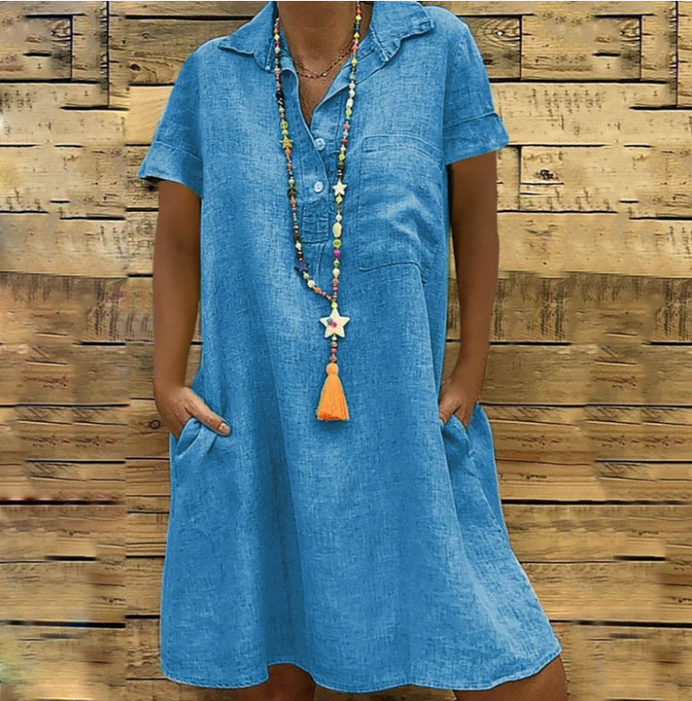 Plus size short sleeve dress