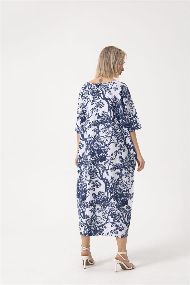 Women's Commoner Literary Retro Plus Size Dress