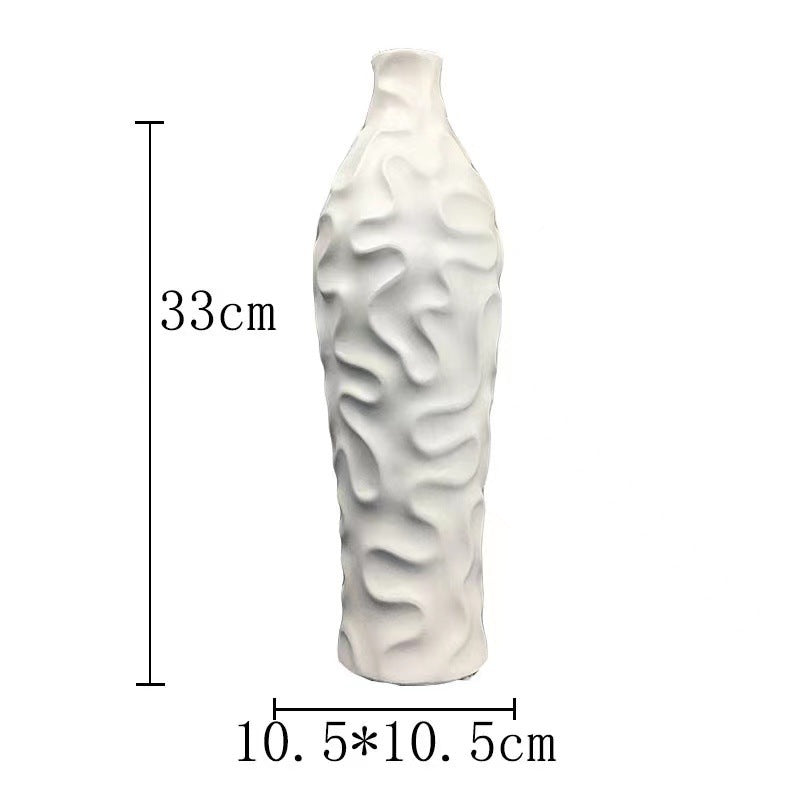 Simple Modern Black And White Geometric Ceramic Vase Ornaments