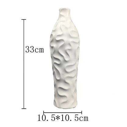 Simple Modern Black And White Geometric Ceramic Vase Ornaments