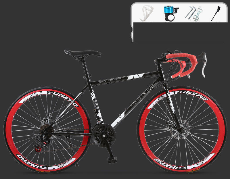 Road Race Variable Speed Solid Tire Double Disc Brake Bicycle