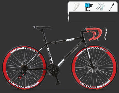 Road Race Variable Speed Solid Tire Double Disc Brake Bicycle