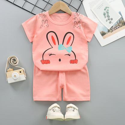 Short sleeved shorts suit