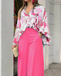 Women's Printed Casual Suit Loose Plus Size