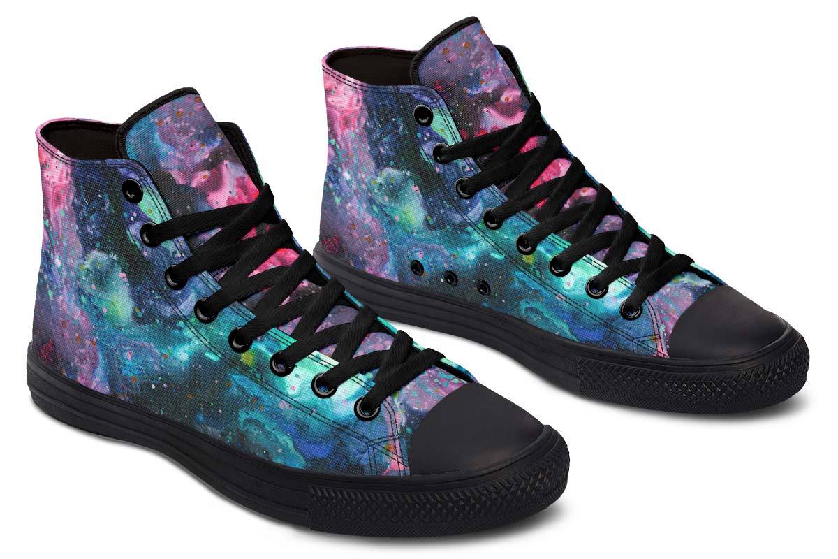 Printed Couple High Top Canvas Shoes