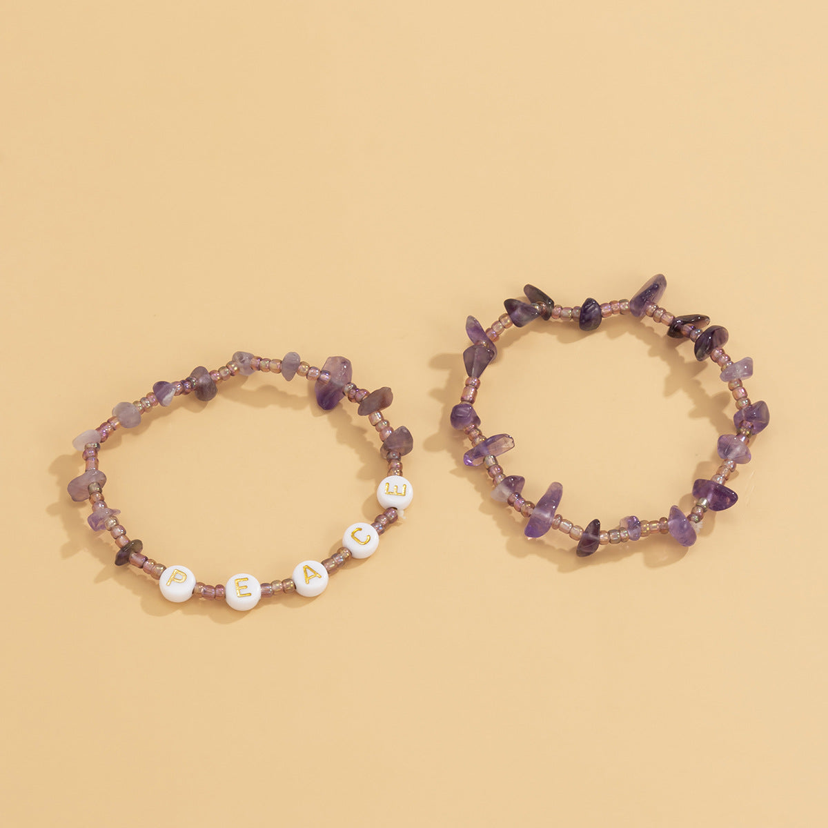 Crushed Stone Hand-woven Rice Bead Bracelet