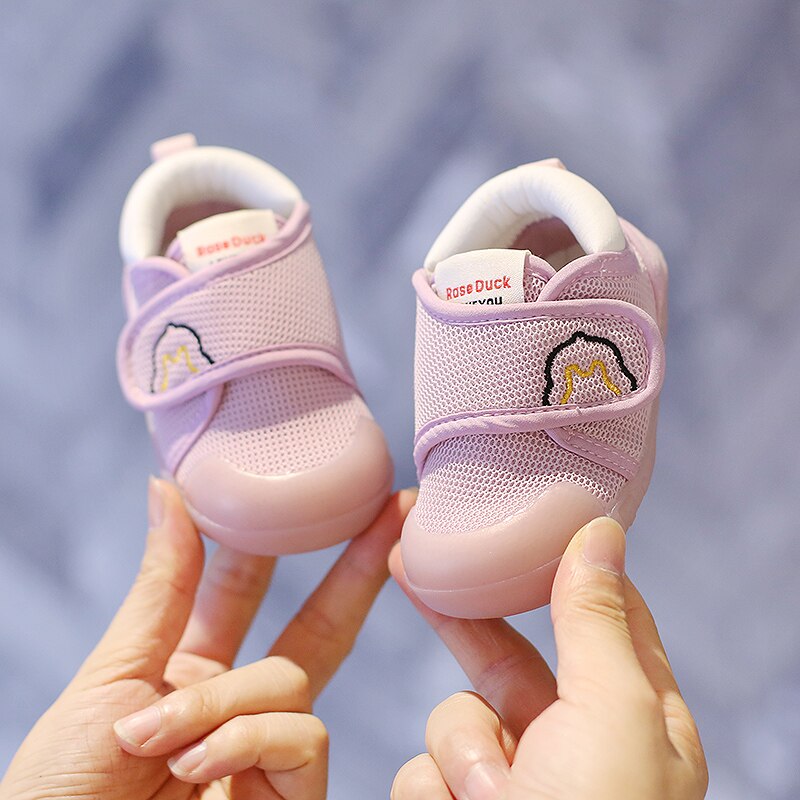 Breathable Mesh Baby Walking Shoes with Soft Soles