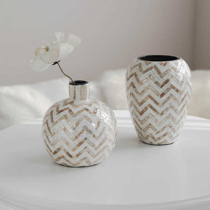 Natural Shell Handmade Ceramic Vase Home Creative Flower Container