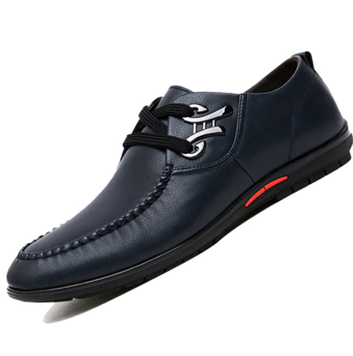 Fashion leisure shoes breathable hollow punch lace business men's shoes