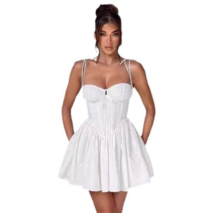 Y2g European And American Ins Summer Sexy Slim Fit Dress Hot Girl Backless