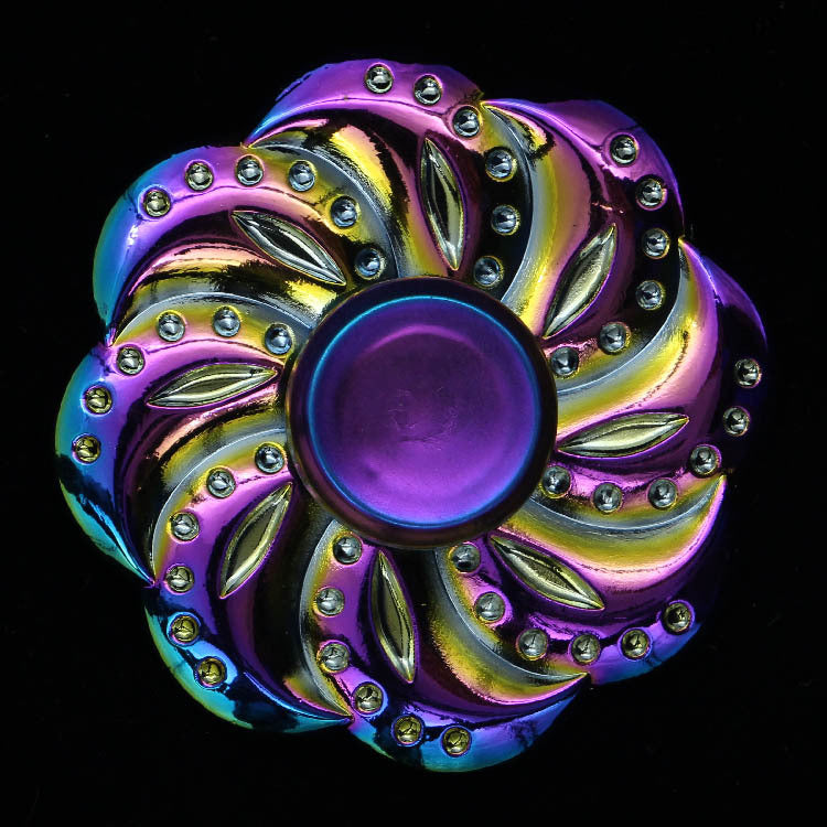 Electroplating colorful fingertip spinning top