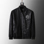BLACK  Plus Size Loose Clothes Men's Stand-up Collar Jacket