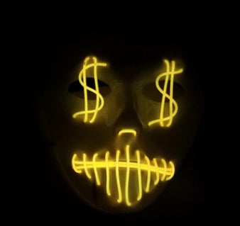 LED US dollar party mask