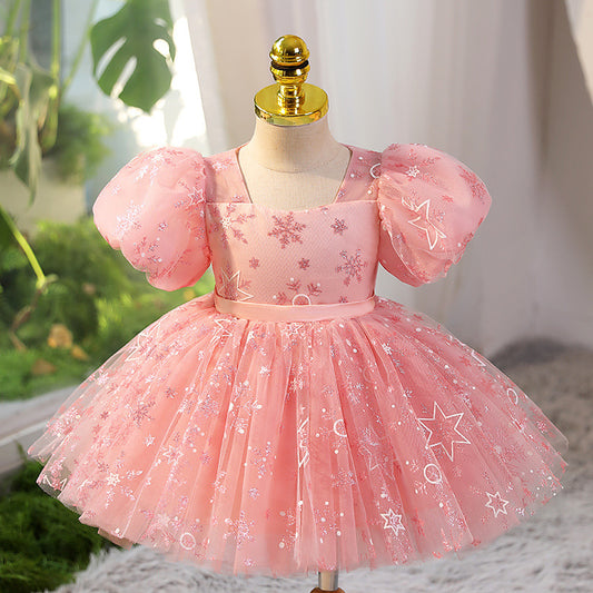 Little Girl Birthday Princess Dress Years Old Piano Performance