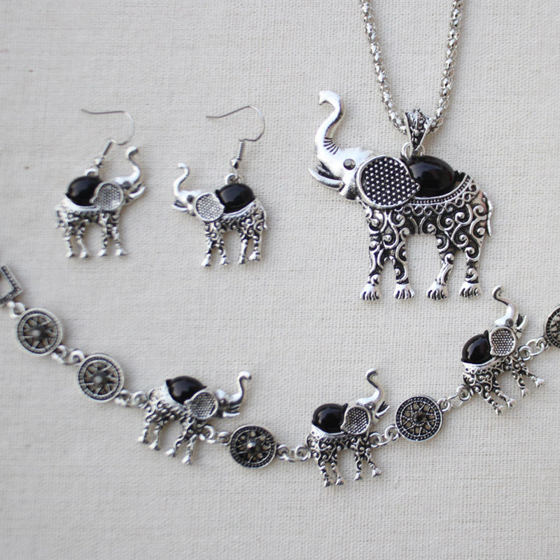 Turquoise Elephant Jewelry Set - FLIPSTYLEZLLC