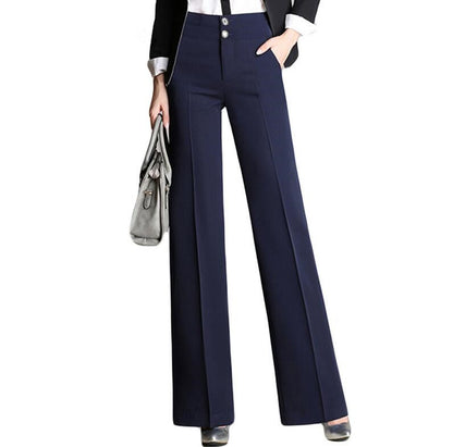 Plus Size Women's Casual Trousers Wide-leg Pants
