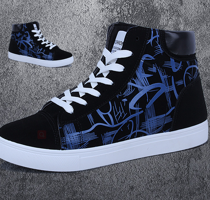 New creative single graffiti design Spring high top shoes Authentic Edition men's shoes