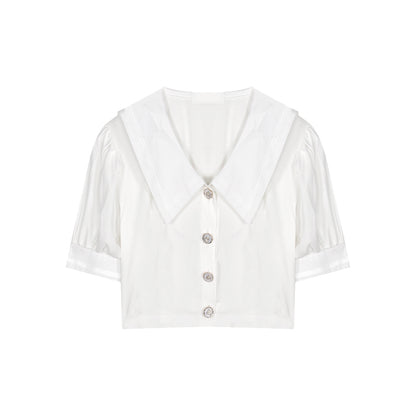 Two-piece pleated skirt and plaid top