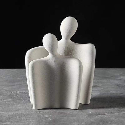 Simple Modern Black And White Geometric Ceramic Vase Ornaments