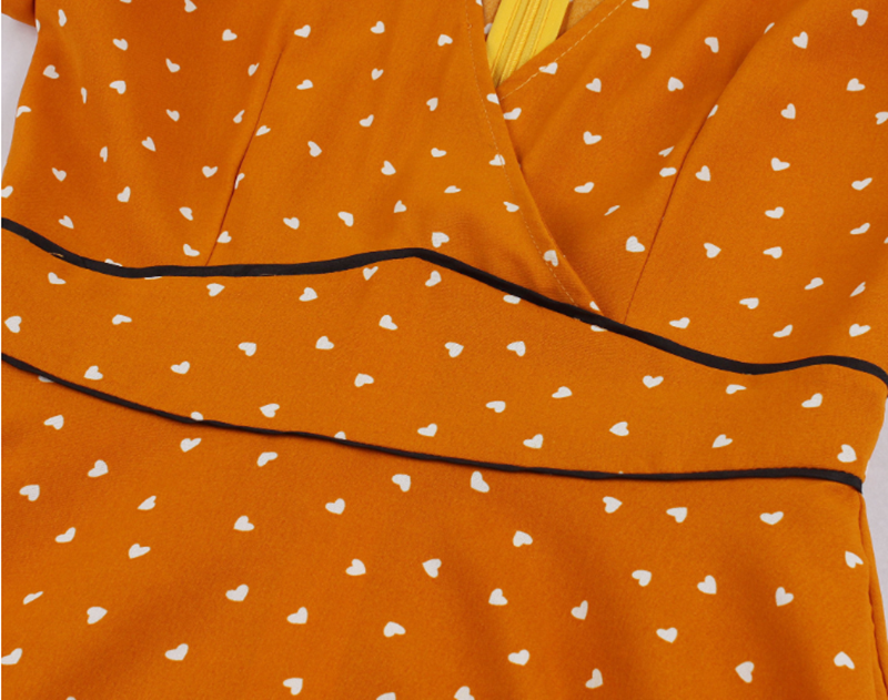 Polka Dot Hit Color Plus Size Women's Short Sleeve Dress