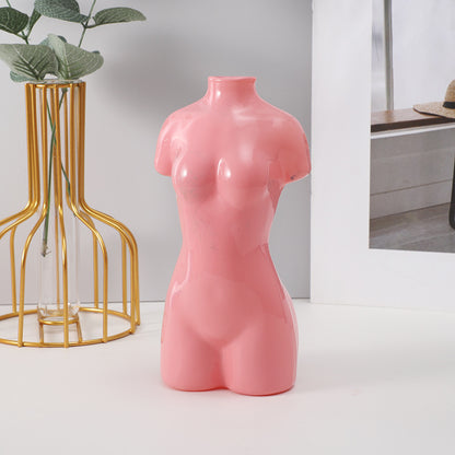 Colored Glass Body Art Flower Arrangement Vase Ornaments