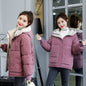 Plus size women's cotton short warm jacket