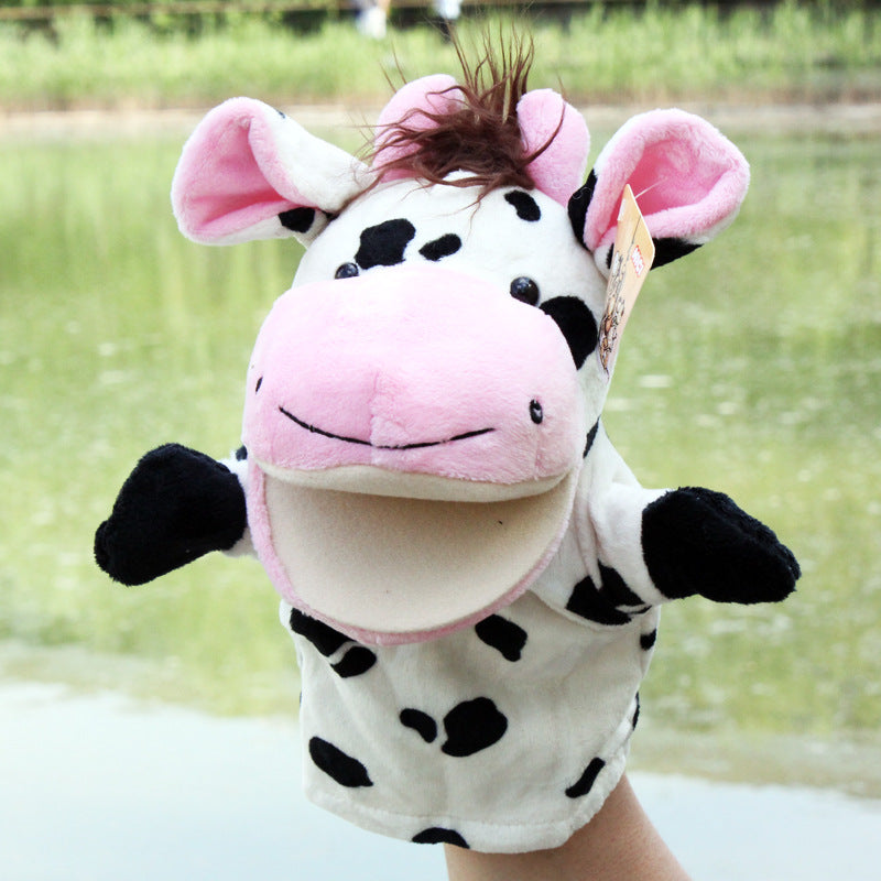 Hand puppet animal plush cartoon early childhood dolls, toys, children's kindergarten story telling, hand puppet creative wholesale