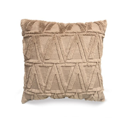 Plush Solid Color Sofa Pillowcase Living Room Cushion