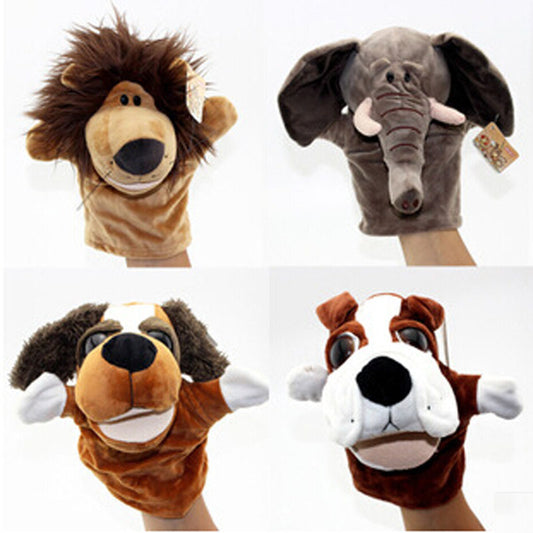 Hand puppet animal plush cartoon early childhood dolls, toys, children's kindergarten story telling, hand puppet creative wholesale