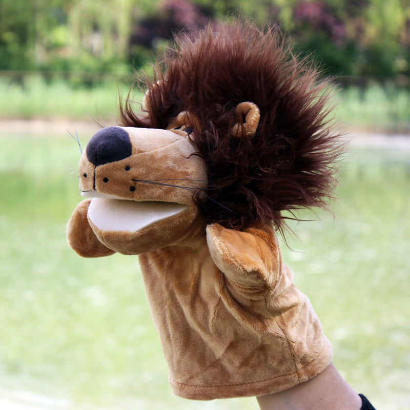 Hand puppet animal plush cartoon early childhood dolls, toys, children's kindergarten story telling, hand puppet creative wholesale