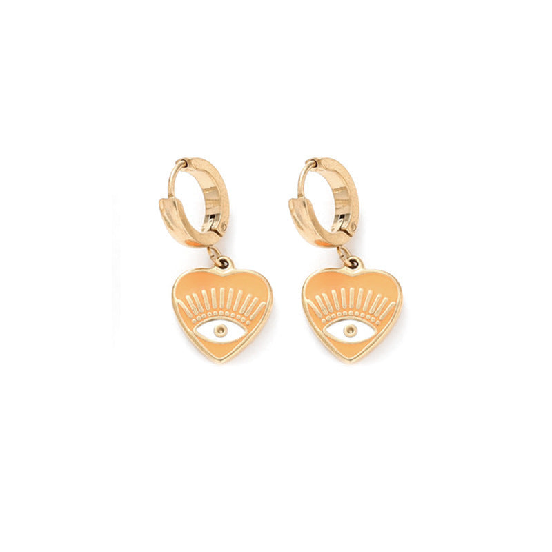 Fashion Personalized Dripping New Female With Hearts Eye Earrings