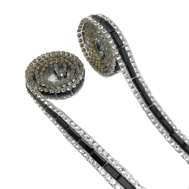 Glass Crystal Back Glue Drill Strip Personalized DIY Accessories