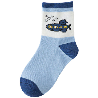 Spring And Autumn Cartoon Ship Boy Socks