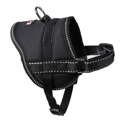 Reflective seat belt slogan dog chest back cover traction rope